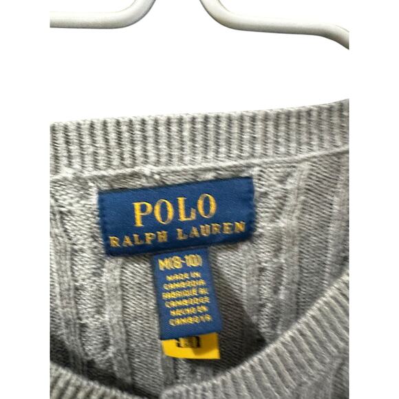 Polo Ralph Lauren Big Girls Mini-Cable Cotton Cardigan Sweater Size Medium - Picture 5 of 7